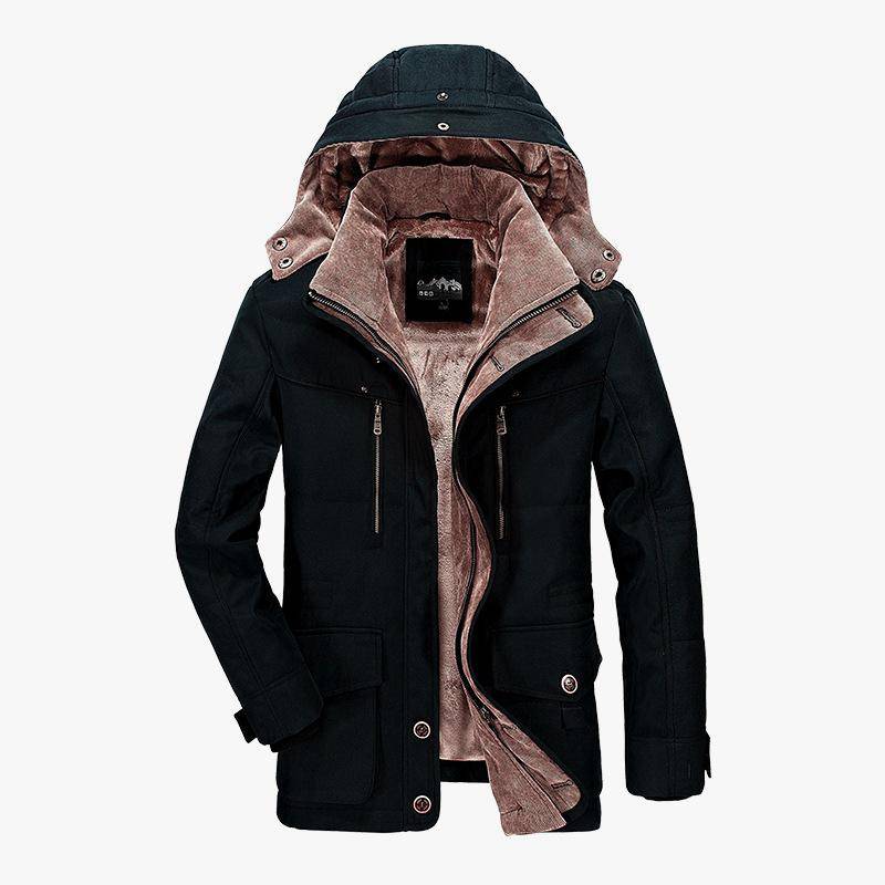Winter Herren Warm Große Größe Parka Oberbekleidung Pelz Gefüttert Lange Fleece Verdickung Mit Kapuze Casual Mantel XXL schwarz Winter Herren Warm Große Größe Parka Oberbekleidung Pelz Gefüttert Lange Fleece Verdickung Mit Kapuze Casual Mantel XXL schwarz von Joom DACH