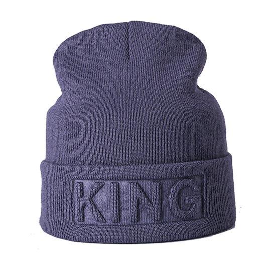 Winter Hut König Königin Mützen Mode Hip Hop Paare Kappe Casual Solide Hut Männer Frau Warme Gestrickte Beanie Ski Skullies motorhaube KING dunkelgrau von Joom DACH