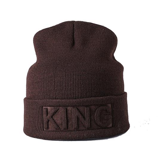 Winter Hut König Königin Mützen Mode Hip Hop Paare Kappe Casual Solide Hut Männer Frau Warme Gestrickte Beanie Ski Skullies motorhaube KING kaffeebraun von Joom DACH