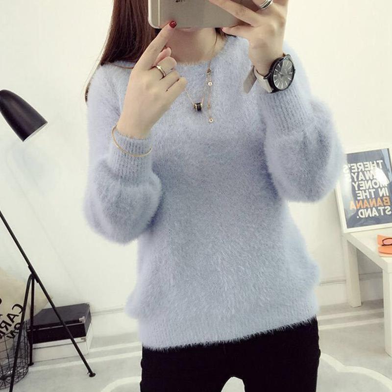 Winter Imitieren Nerz Wolle Fleecing Weibliche Oansatz Lange Puff Sleeve Elastische Beiläufige Pullover Frauen Gestrickte Tops Pullover Solide one size grau Winter Imitieren Nerz Wolle Fleecing Weibliche Oansatz Lange Puff Sleeve Elastische Beiläufige Pullover Frauen Gestrickte Tops Pullover Solide one size grau von Joom DACH