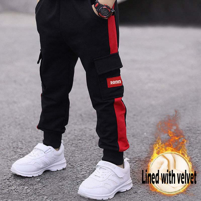 Winter Jungen Hosen Verdicken Jungen Warme Plüsch Kinder Hosen Elastische Taille Sport Hosen für Kinder 160 von Joom DACH
