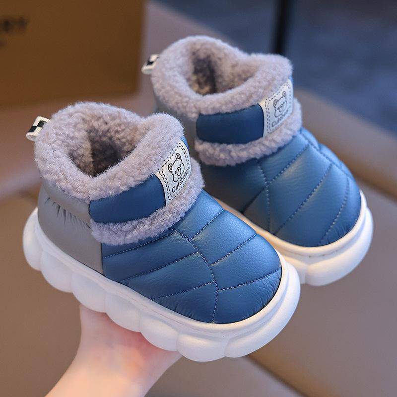 Winter Kinder Bag Heel Schuhe für Jungen und Mädchen, warme und Plüsch PU wasserdichte Babyschuhe für kleine und mittelgroße Kinder 30-31 blau Winter Kinder Bag Heel Schuhe für Jungen und Mädchen, warme und Plüsch PU wasserdichte Babyschuhe für kleine und mittelgroße Kinder 30-31 blau von Joom DACH
