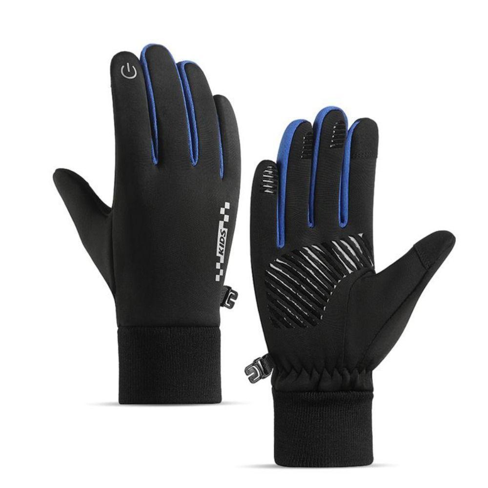 Winter Kinder Fahrradhandschuhe Fahrrad Sport Fäustlinge Herbst Winter M blau von Joom DACH