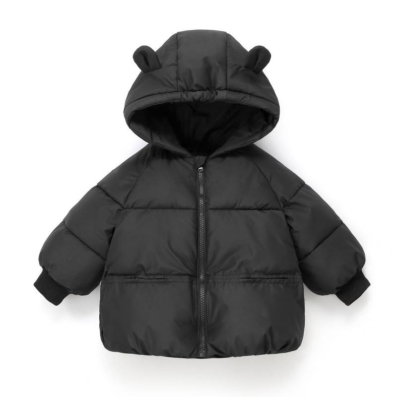 Winter Kinder Jacken Jungen Mädchen Baumwolle Mantel Verdicken Kapuzen Kleidung Kinder Outer 100 schwarz von Joom DACH