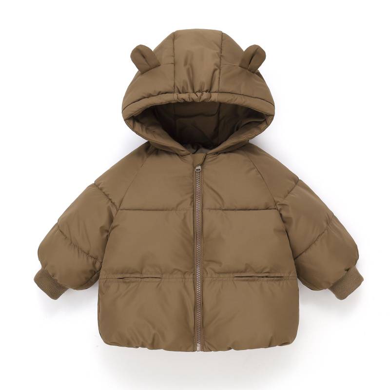 Winter Kinder Jacken Jungen Mädchen Baumwolle Mantel Verdicken Kapuzen Kleidung Kinder Outer 90 kaffeebraun von Joom DACH