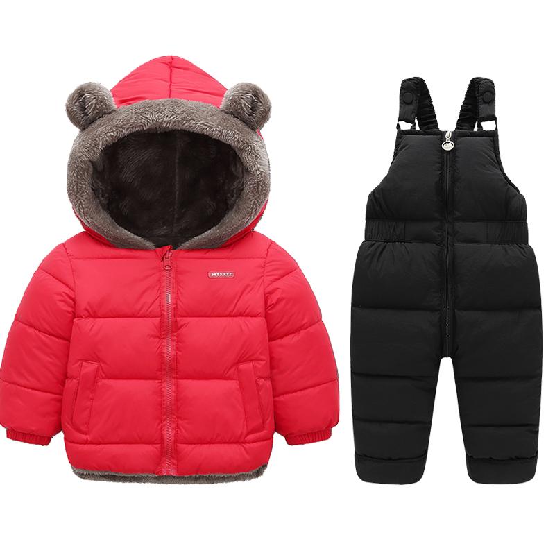 Winter Kinder Kleidung Sets Lamm Fleece Mäntel + Daunenhosen Baby Verdicken Warme 2Pcs Anzug Kinder Kleidung Jungen Mädchen Mode jacken 100cm von Joom DACH