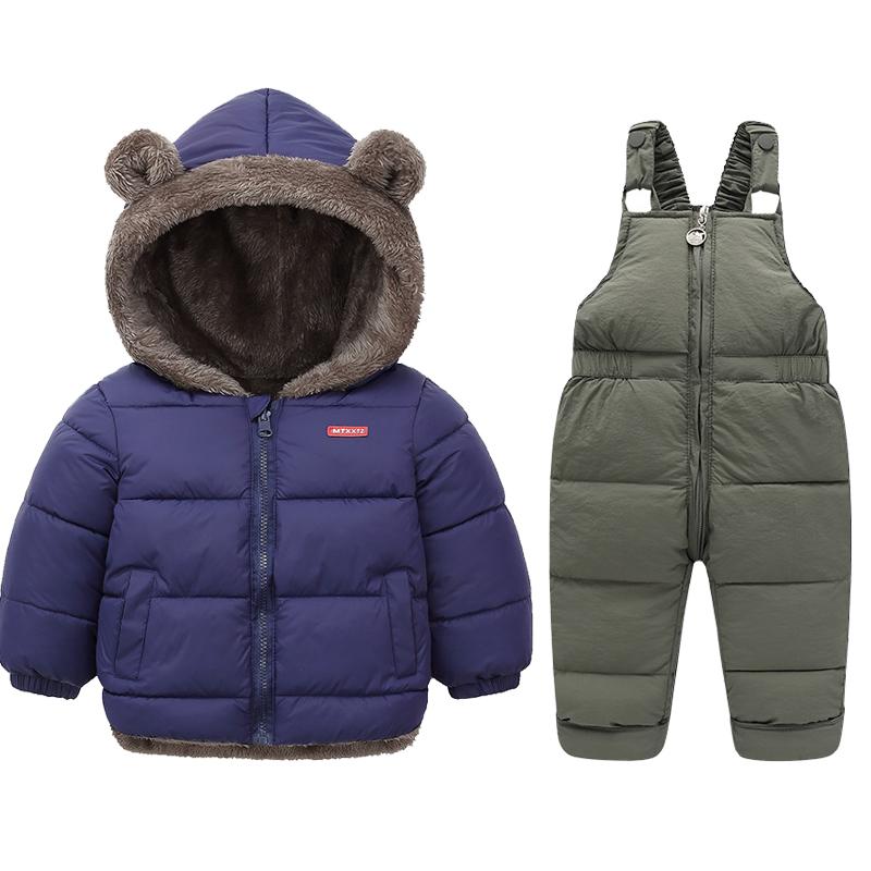 Winter Kinder Kleidung Sets Lamm Fleece Mäntel + Daunenhosen Baby Verdicken Warme 2Pcs Anzug Kinder Kleidung Jungen Mädchen Mode jacken 120cm von Joom DACH
