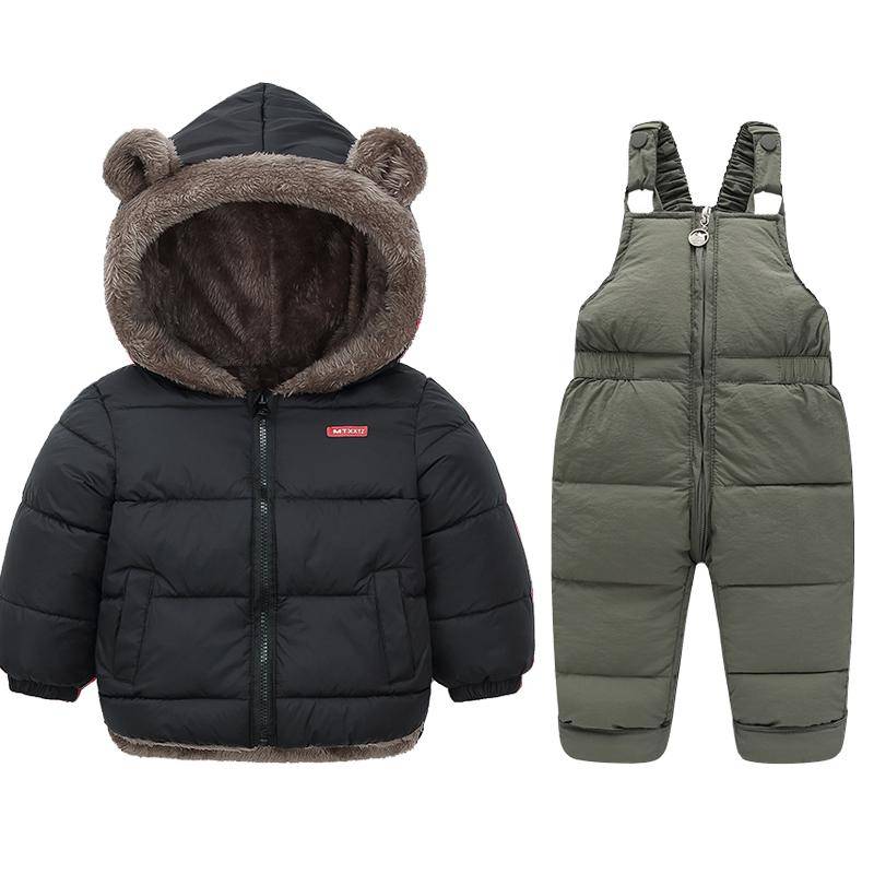 Winter Kinder Kleidung Sets Lamm Fleece Mäntel + Daunenhosen Baby Verdicken Warme 2Pcs Anzug Kinder Kleidung Jungen Mädchen Mode jacken 120cm von Joom DACH