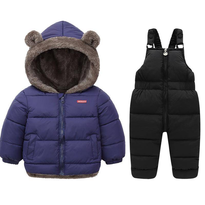 Winter Kinder Kleidung Sets Lamm Fleece Mäntel + Daunenhosen Baby Verdicken Warme 2Pcs Anzug Kinder Kleidung Jungen Mädchen Mode jacken 120cm von Joom DACH