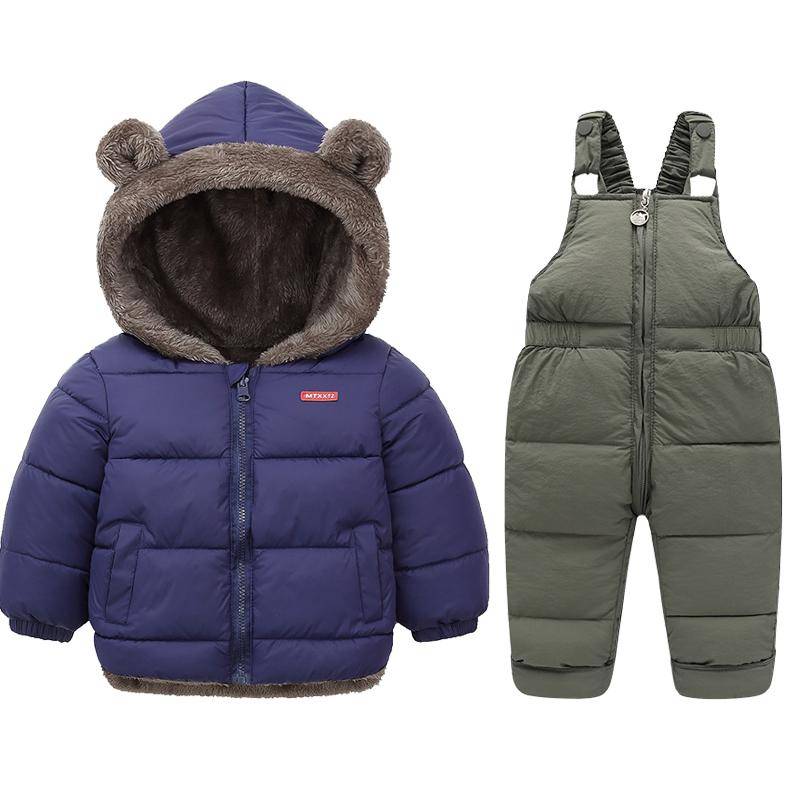 Winter Kinder Kleidung Sets Lamm Fleece Mäntel + Daunenhosen Baby Verdicken Warme 2Pcs Anzug Kinder Kleidung Jungen Mädchen Mode jacken 80cm von Joom DACH