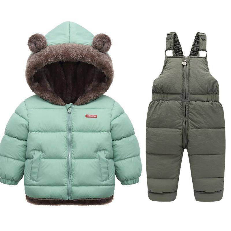 Winter Kinder Kleidung Sets Lamm Fleece Mäntel + Daunenhosen Baby Verdicken Warme 2Pcs Anzug Kinder Kleidung Jungen Mädchen Mode jacken 80cm von Joom DACH