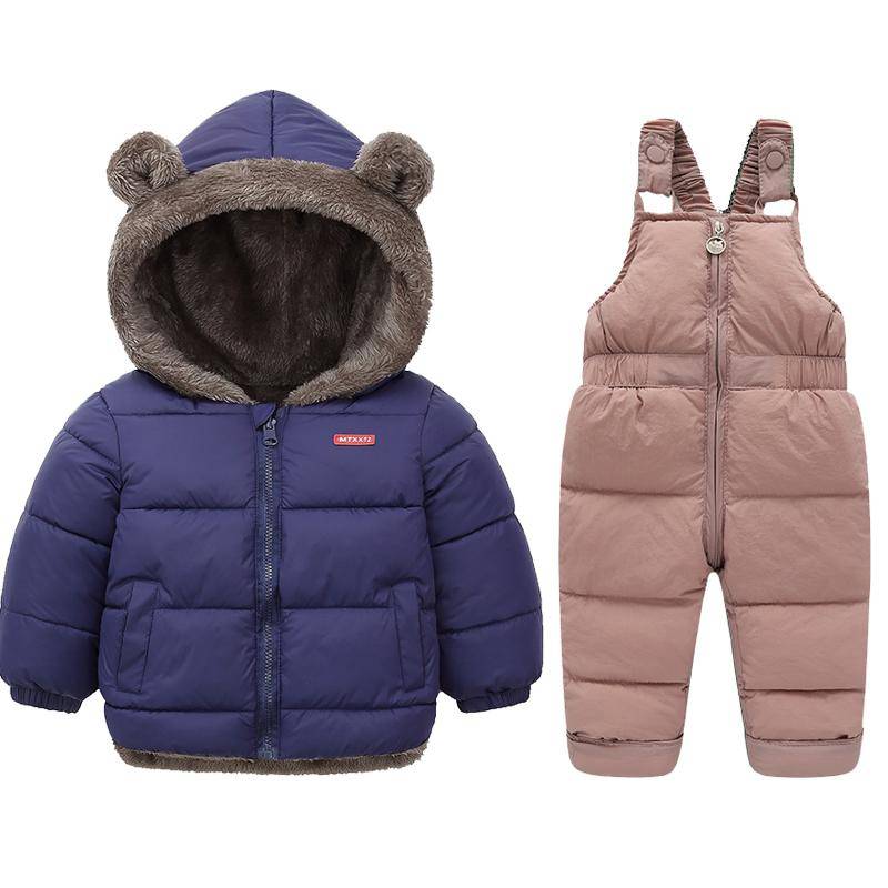 Winter Kinder Kleidung Sets Lamm Fleece Mäntel + Daunenhosen Baby Verdicken Warme 2Pcs Anzug Kinder Kleidung Jungen Mädchen Mode jacken 80cm von Joom DACH