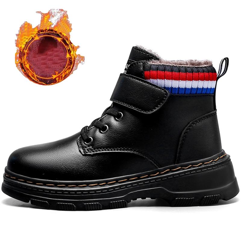 Winter Kinder Plus Samt Jungen Stiefel Baumwollschuhe in großen Schneestiefeln 30 rot/schwarz von Joom DACH