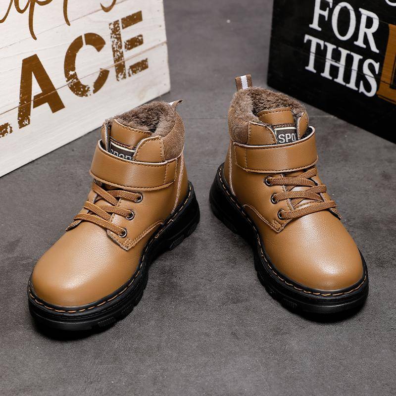 Winter Kinder Plus Samt Warme Stiefel Kinder Baumwolle Schuhe Jungen Schnee Stiefel 34 braun von Joom DACH