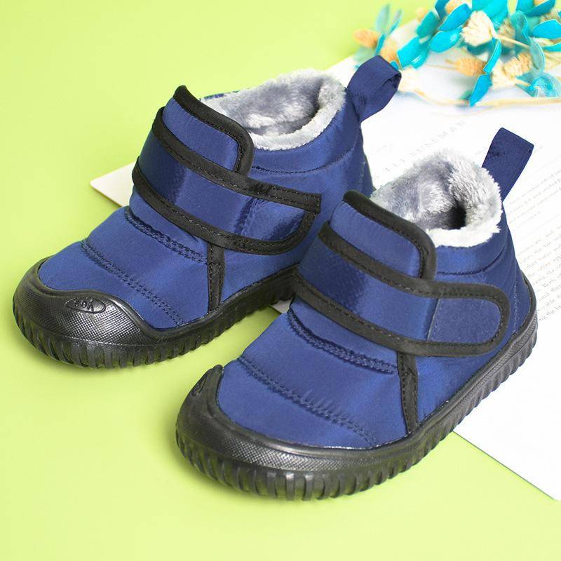 Winter Kinder Schnee Stiefel Infant Baby Mädchen Schuhe Baumwolle Plüsch Warme Kleinkind Turnschuhe Mode Jungen Kurze Stiefel Nicht-Slip 24 navy blau von Joom DACH