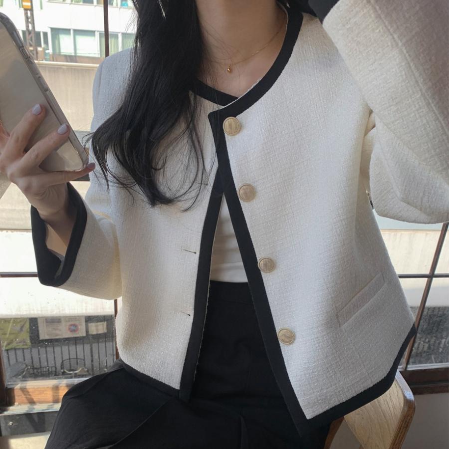 Winter Koreanische Elegante Kurze Outwear Mantel Frauen Herbst Design Patchwork Mode Jacke Tops Solide Chic Party Vintage Kleidung One Size beige von Joom DACH