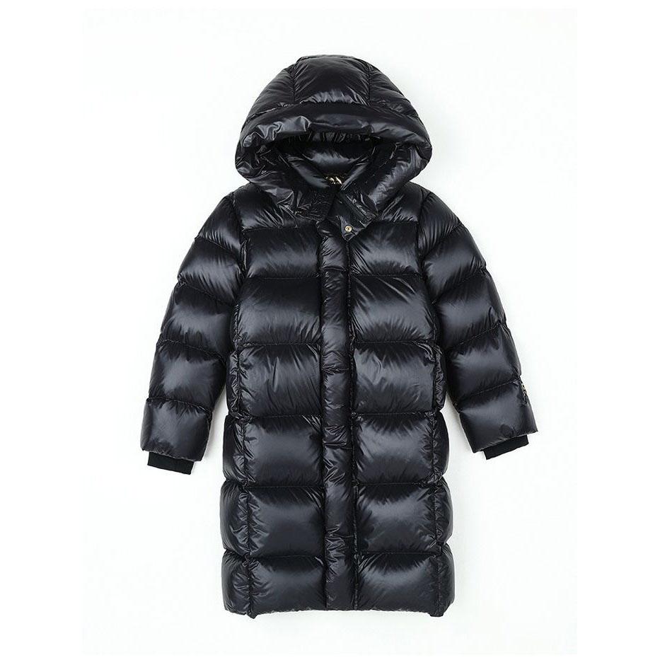 Winter Mädchen Jungen Cool Lange Daunenjacke mit Kapuze Baby Kinder Warm Dicke Jacke Oberbekleidung 140 schwarz von Joom DACH