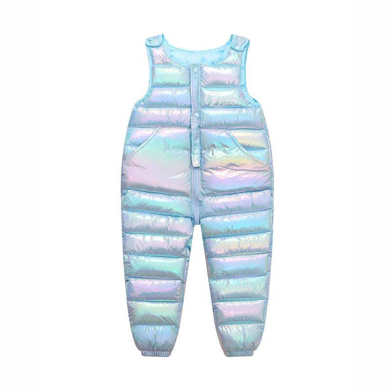 Winter Mädchen Warme Overalls Herbst Jungen Mädchen Dicke Hose Baby Kinder Overall Hochwertige Kleidung Kinder Ski Daunen Overalls 110cm blau von Joom DACH
