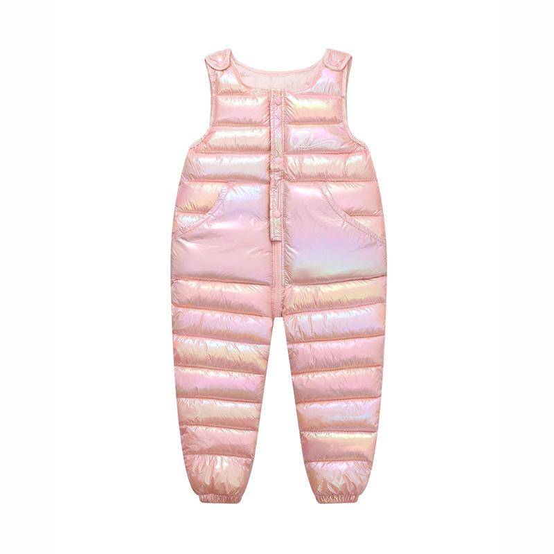 Winter Mädchen Warme Overalls Herbst Jungen Mädchen Dicke Hose Baby Kinder Overall Hochwertige Kleidung Kinder Ski Daunen Overalls 110cm rosa von Joom DACH