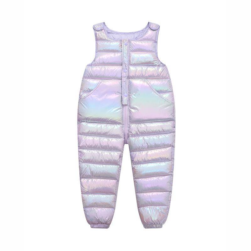 Winter Mädchen Warme Overalls Herbst Jungen Mädchen Dicke Hose Baby Kinder Overall Hochwertige Kleidung Kinder Ski Daunen Overalls 90cm weiß von Joom DACH