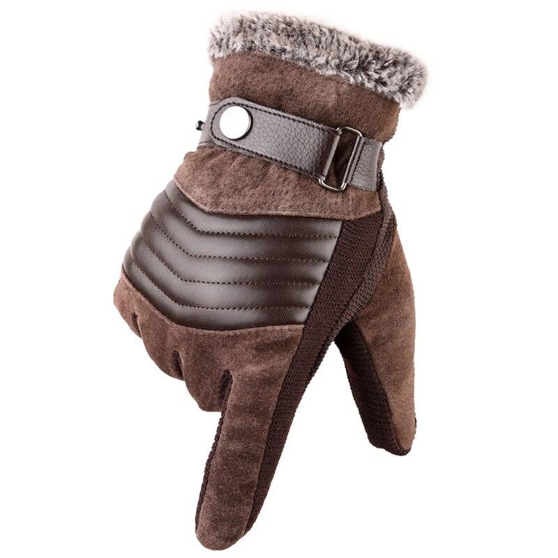 Winter Männer Handschuhe Touchscreen Warme Casual Handschuhe Fäustlinge für Männer Outdoor Sport Voll Finger Solid Handschuh von Joom DACH