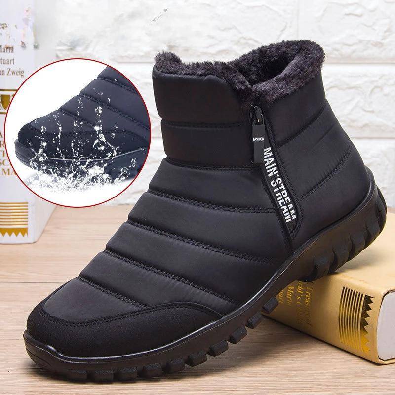 Winter Männer Stiefeletten Schnee Stiefel Wasserdicht Rutschfeste Schuhe für Männer Casual Warm Halten Plüsch Plus Größe Paar Schuhe Chaussure Homme66 46 von Joom DACH