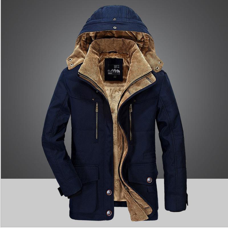 Winter Männer Winddicht Fleece Parkas Mantel Verdicken Warme Militär Jacke Herren Mantel Lässige Parkas Windjacken Männer XL von Joom DACH