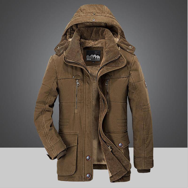 Winter Männer Winddicht Fleece Parkas Mantel Verdicken Warme Militär Jacke Herren Mantel Lässige Parkas Windjacken Männer XXL von Joom DACH