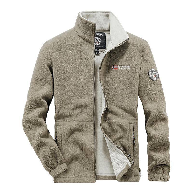 Winter Herren Fleece Fleece Verdickt Warm Winddicht Outdoor Freizeitjacke Mode Herrenjacke XL khaki von Joom DACH