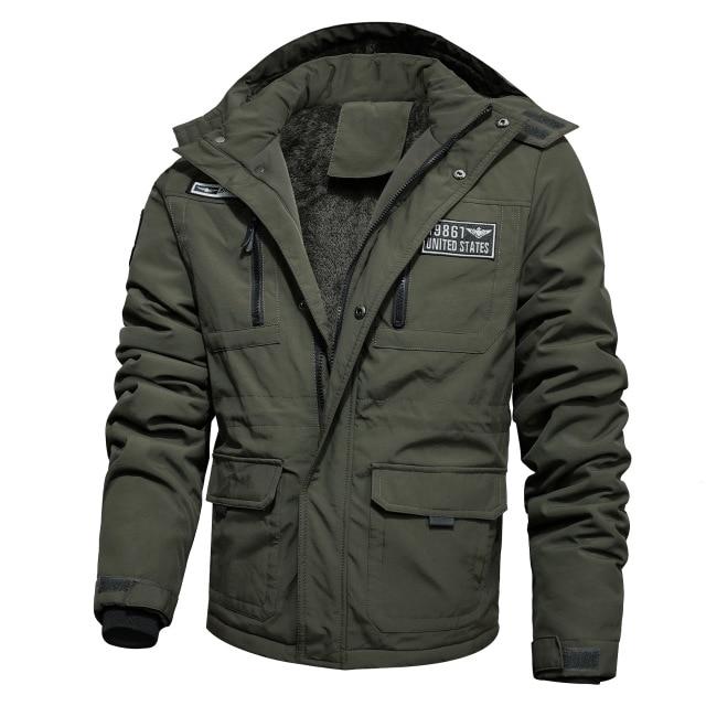 Winter Militär Jacke Männer Marke Qualität Windjacke Warme Outdoor Fleece Gefüttert Mantel Beiläufige Dünne Taktische Mantel Männlichen Parkas XXXL von Joom DACH
