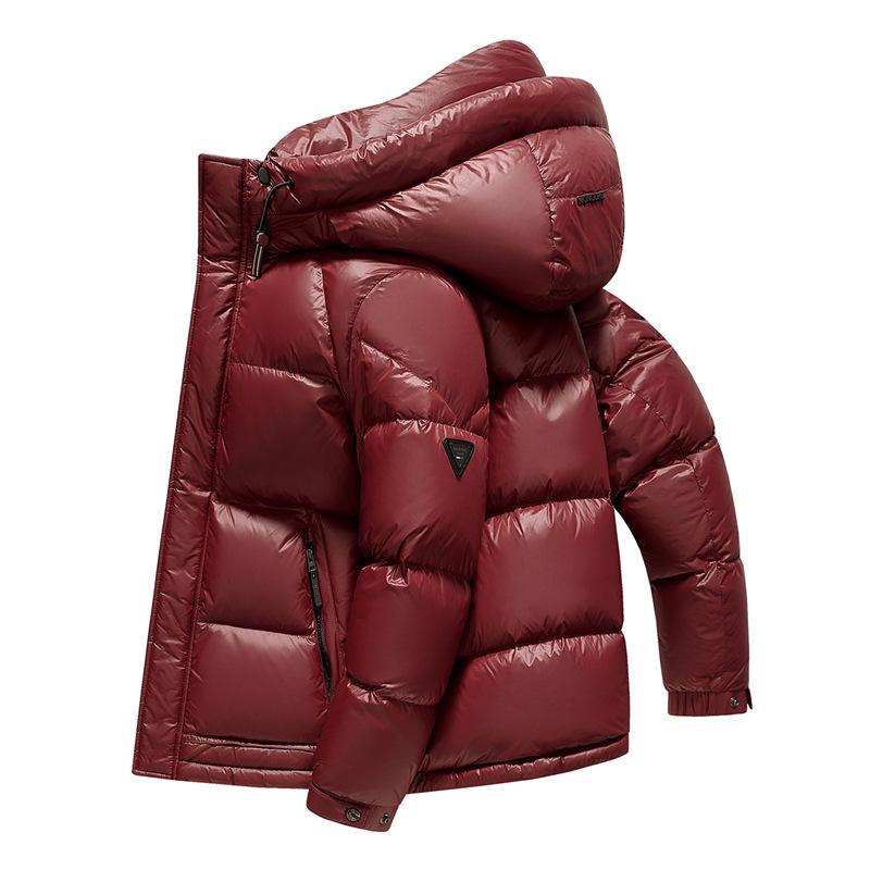 Winter Neue Daunenjacke mit Kapuze für Herren, verdickte kurze arktische Daunenjacke für Jugendliche, Outdoor-Daunenjacke 4XL von Joom DACH