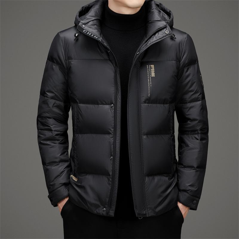 Winter Neue Herren Daunenjacke Verdickte Kurze Kapuze Kältefeste und Warme Outdoor Herrenjacke Daunenjacke 2XL von Joom DACH