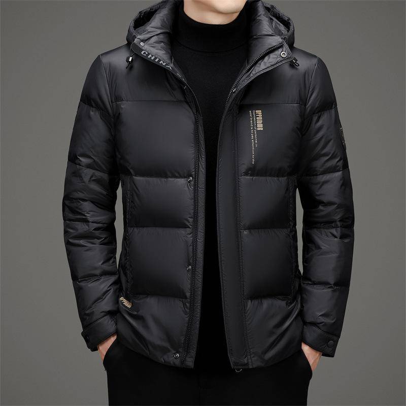 Winter Neue Herren Daunenjacke Verdickte Kurze Kapuze Kältefeste und Warme Outdoor Herrenjacke Daunenjacke 2XL von Joom DACH