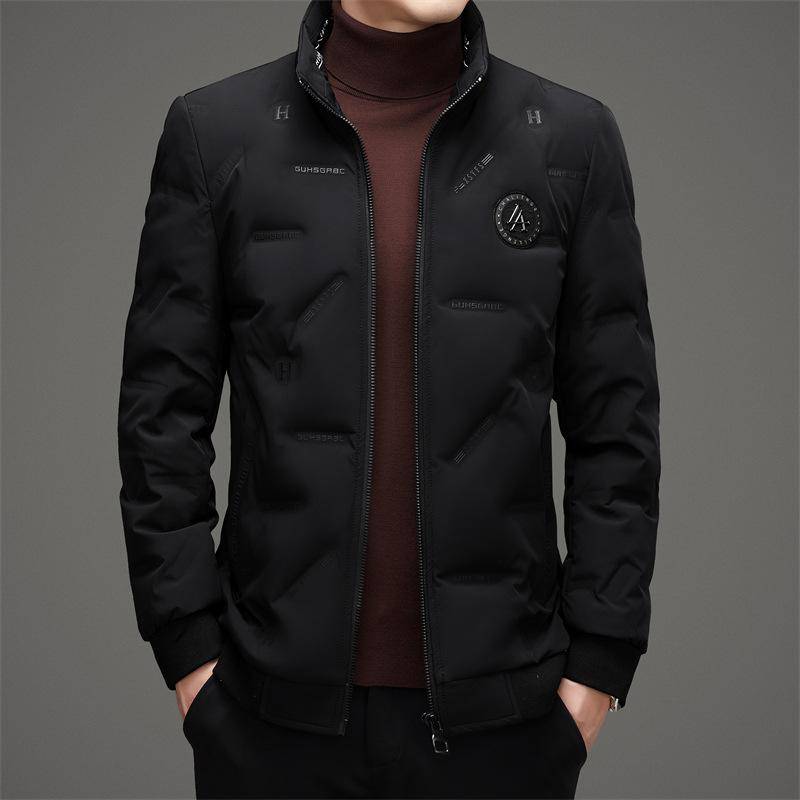 Winter Neue Herren Stehkragen Daunenjacke Kurz Warm Lässig Vielseitig Jugendmode Winterjacke 4XL von Joom DACH