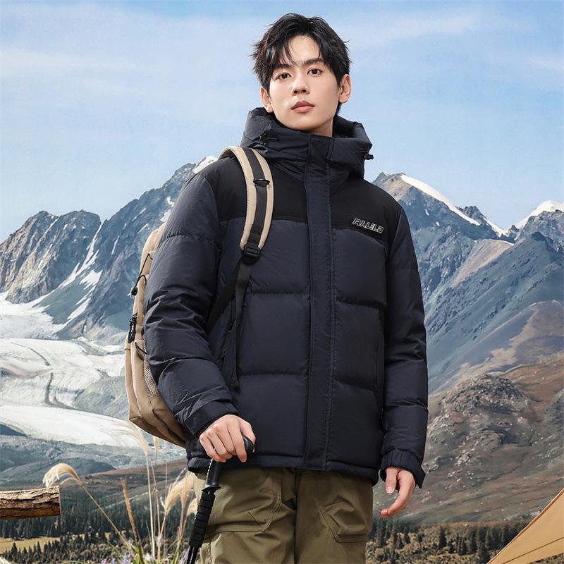 Winter Neue Kapuzen-Daunenjacke Herren Verdickte Kurze Jugend-Daunenjacke Outdoor Warme Daunenjacke 4XL blau von Joom DACH