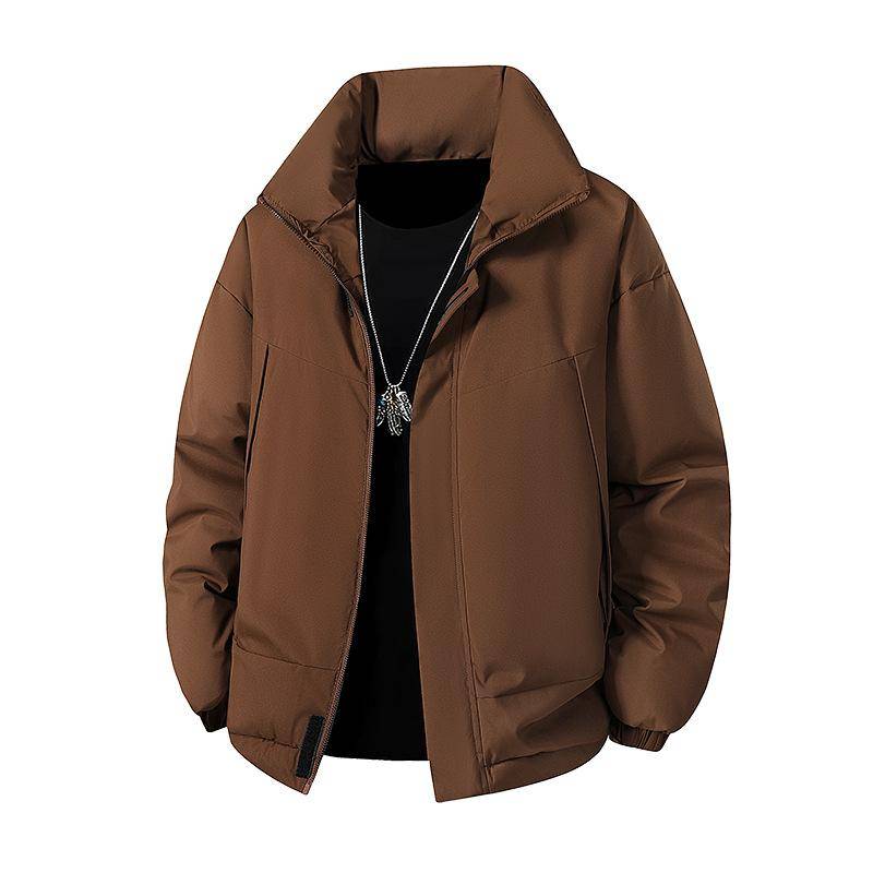 Winter Neue Partner Baumwollmäntel für Männer und Frauen Outdoor Japanische Brotmäntel Locker Stehkragen Einfarbig Verdickte Jacken für Männer 3XL von Joom DACH