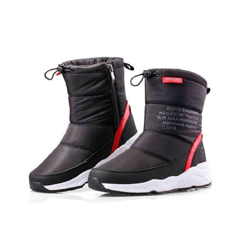 Winter Neue Warme Schnee Stiefel Plüsch Wasserdichte Baumwolle Schuhe Tourismus Skifahren frauen Kurze Stiefel Schnee Schuhe 41 schwarz von Joom DACH