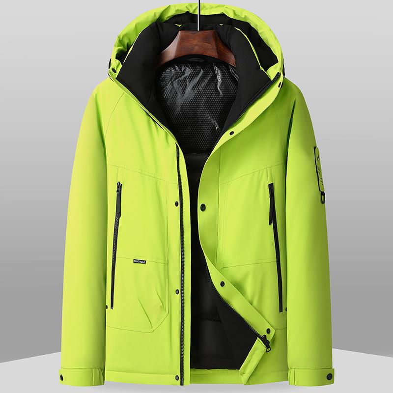 Winter Neue Wasserdichte Jacke Daunenjacke Herren Lässig Outdoor Herren- und Damen-Gleich Daunenjacke 3XL von Joom DACH