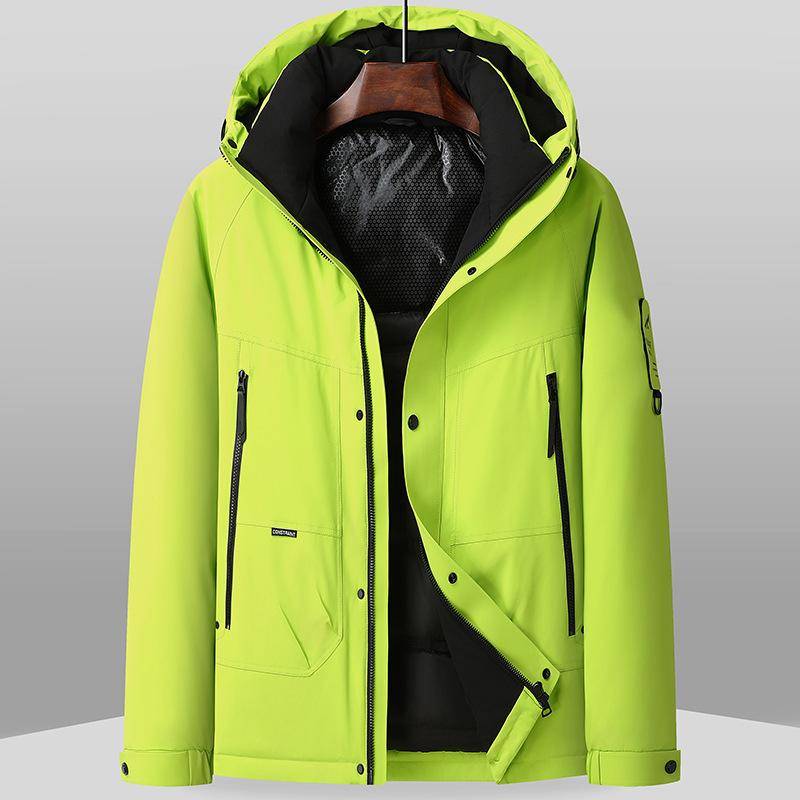 Winter Neue Wasserdichte Jacke Daunenjacke Herren Lässig Outdoor Herren- und Damen-Gleich Daunenjacke 3XL von Joom DACH