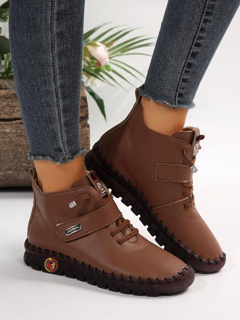 Winter Orthopädische Stiefel Für Frauen Herbst Herbst Leder Schuhe Mit Fell Rot Mokassins Frau Stiefeletten Mom Plüsch Turnschuhe Schuh 42 schokoladenbraun von Joom DACH