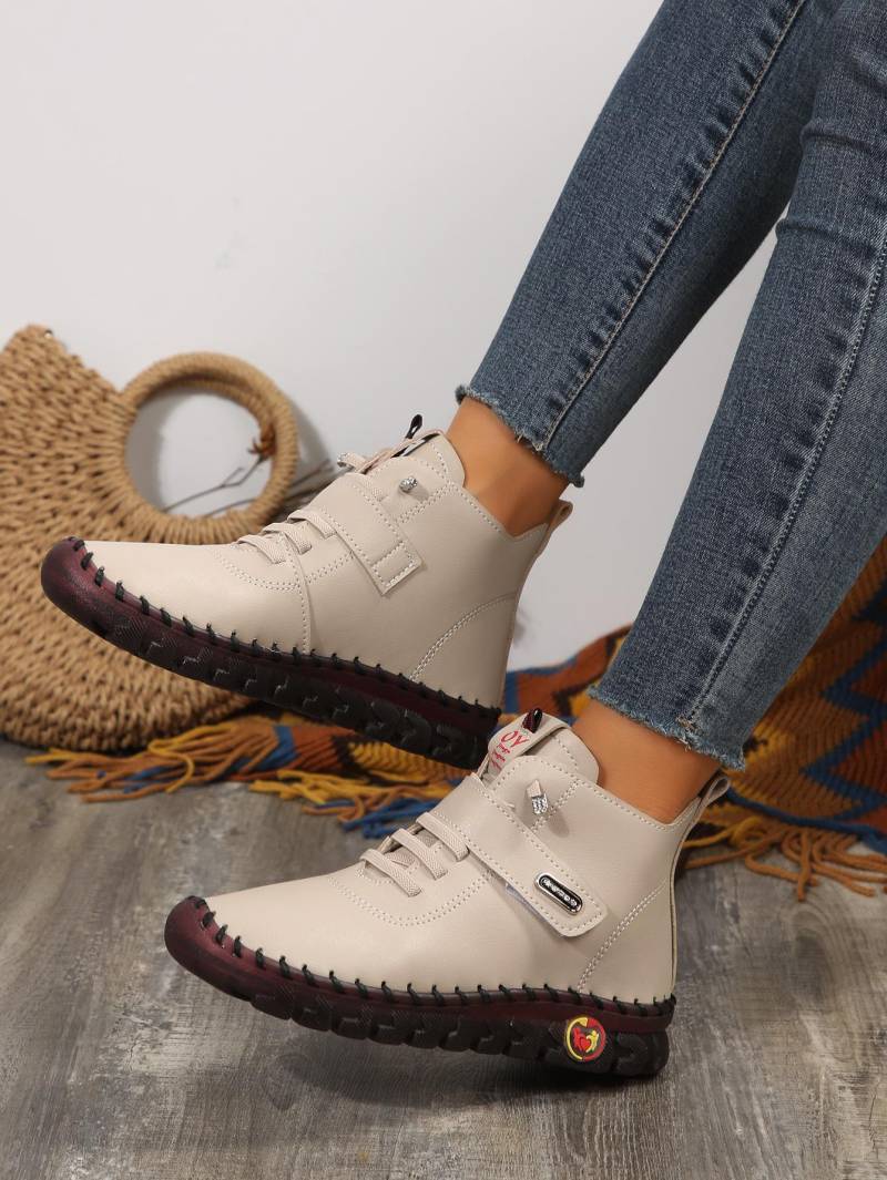Winter Orthopädische Stiefel Für Frauen Herbst Herbst Leder Schuhe Mit Fell Rot Mokassins Frau Stiefeletten Mom Plüsch Turnschuhe Schuh 42 dunkle khaki von Joom DACH