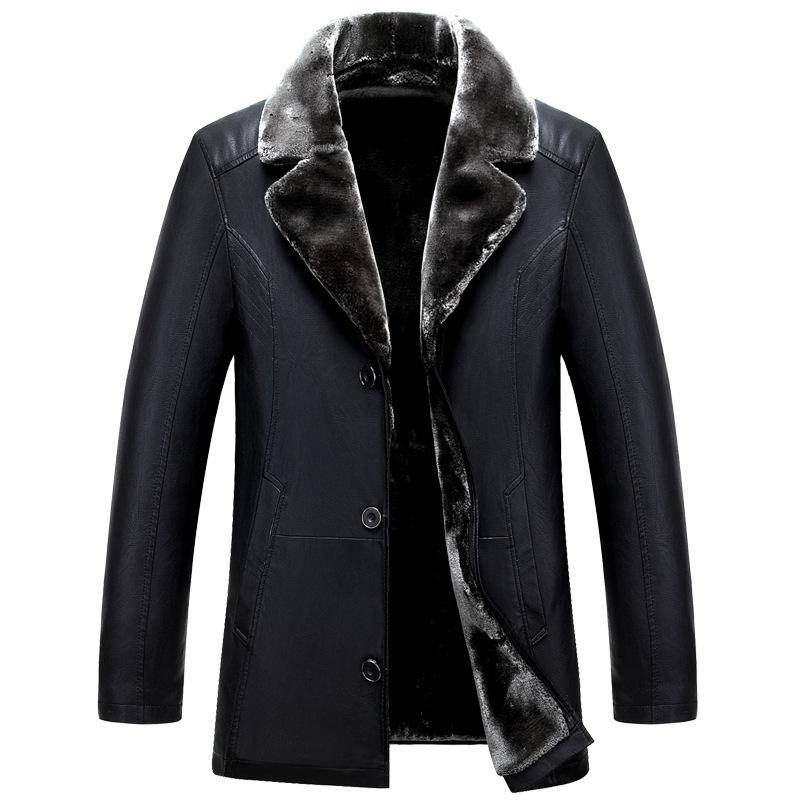 Winter PU Pelz Eine Herren Winter Revers Verdickter Mantel Herren Business Lederjacke XXXXXL schwarz Winter PU Pelz Eine Herren Winter Revers Verdickter Mantel Herren Business Lederjacke XXXXXL schwarz von Joom DACH