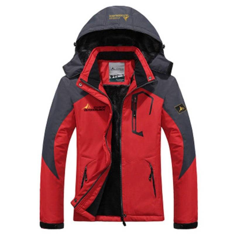 Winter Parka Männer Windschutz Plus Dicke Warme Wind Pelz Mäntel Männlichen Militär Mit Kapuze Anorak Jacken männer Winter Jacken XXXXL rot von Joom DACH
