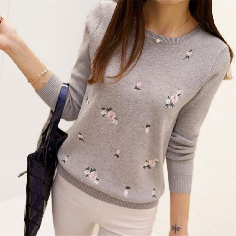 Winter Pullover Frauen Stickerei Damen Pullover Weibliche Herbst Hohe Elastische Trikot Jumper Wolle Tops S hellgrau Winter Pullover Frauen Stickerei Damen Pullover Weibliche Herbst Hohe Elastische Trikot Jumper Wolle Tops S hellgrau von Joom DACH