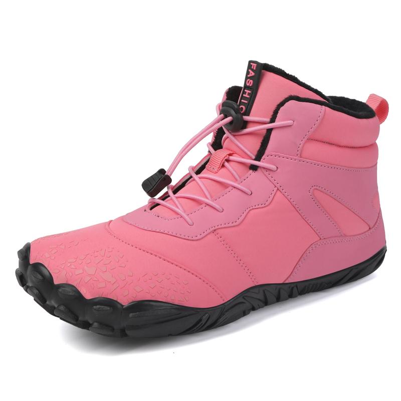 Winter Schnee Stiefel Männer Frauen Warm Halten Sport Baumwolle Schuhe Outdoor Wandern Schuhe Plüsch Hohe Stiefeletten Mann Barfuß Schnee turnschuhe 40 rosa von Joom DACH
