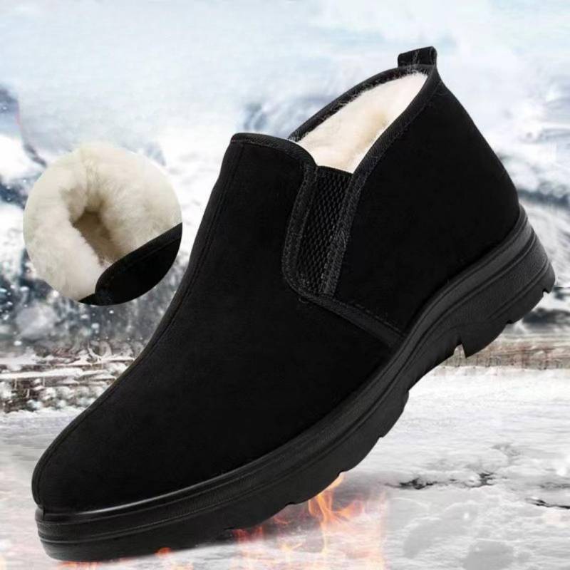 Winter Sicherheitsschuhe Warme Winterstiefel Herren Mode Herrenstiefel Männliche Arbeitsschuhe Herren Winter Sneaker Plüsch Pelzige Schuhe 43 von Joom DACH