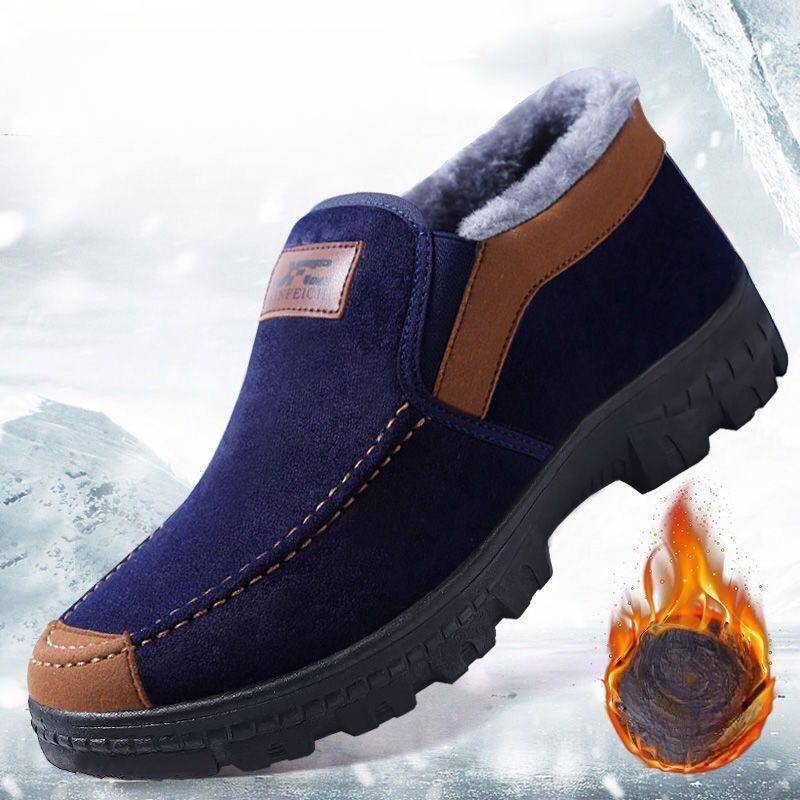 Winter Sicherheitsschuhe Warme Winterstiefel Herrenmode Herrenstiefel Herren Arbeitsschuhe Herren Winter Sneakers Plüsch Pelzschuhe 44 von Joom DACH