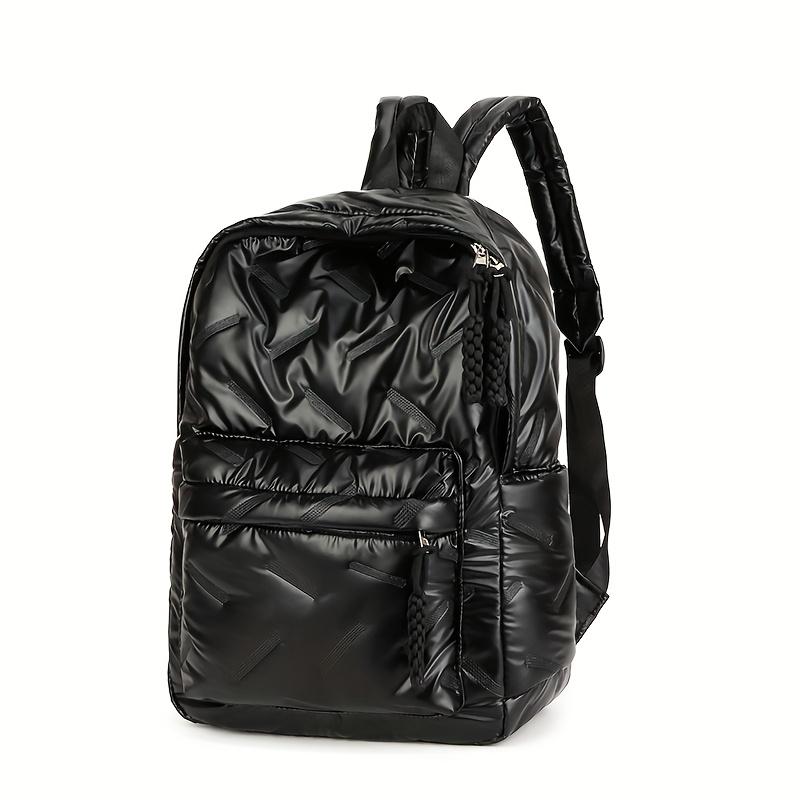 Winter Space Nylon Gepolsterter Rucksack Damen Große Kapazität Schultasche für Student Outdoor Freizeit Rucksack schwarz von Joom DACH