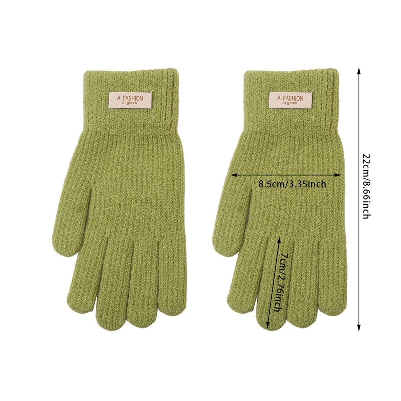Winter Touchscreen Handschuhe Frauen Männer Warme Stretch Strick Fäustlinge Nachahmung Wolle Vollfinger Handschuhe One Size grün von Joom DACH