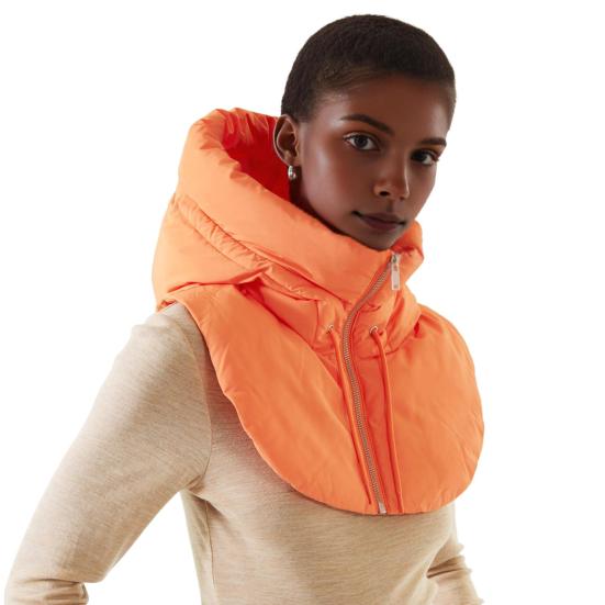 Winter Ultraleichte Daunenmütze mit Kapuze Mantel Halskragen Reißverschluss Kordelzug Männer Warmer Ringschal Sturmhaube Mütze Mantel Schal Kurzes Tanktop L orange von Joom DACH